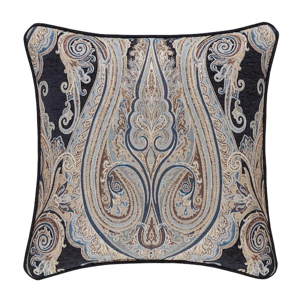 Unbranded Lakeview Indigo Polyester 20 in. Square Decorative Throw Pillow 20 x 20 in.