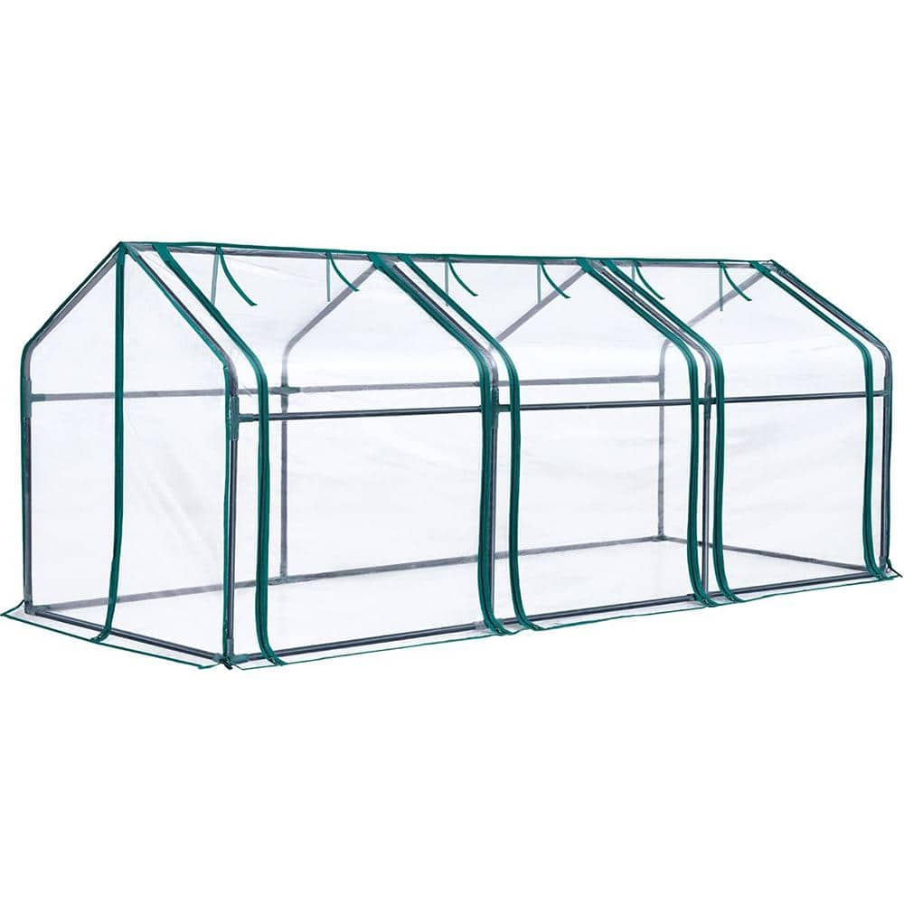 95 in. W x 36 in. D x 36 in. H Portable Mini Cloche Greenhouse w/ Elevated 