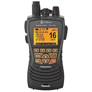 DSC Floating Black VHF Marine Radio with Built-in GPS and Bluetooth