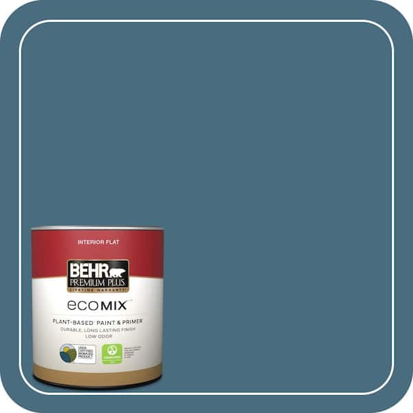 1 qt. #550F-6 Regatta Bay Flat EcoMix Plant-Based Interior Paint & Primer