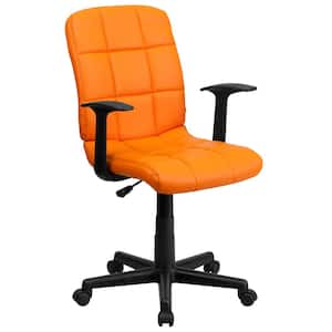 Vinyl Swivel Task Chair in Orange