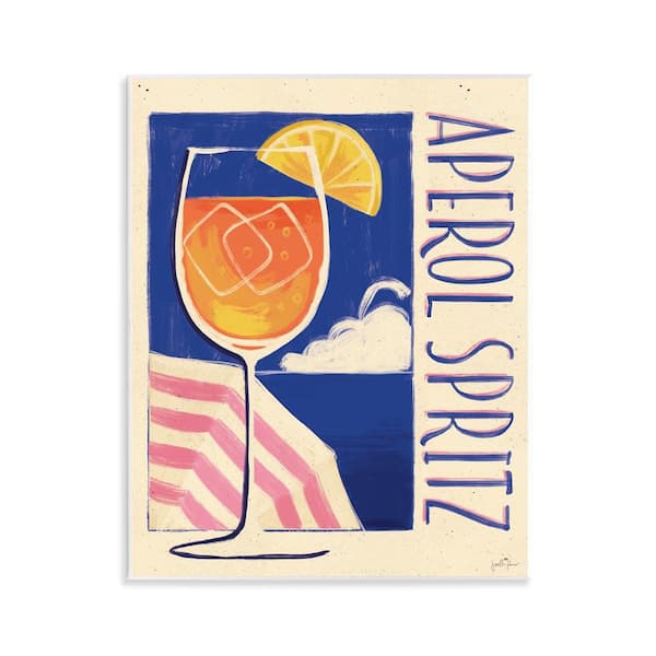 Stupell Industries Retro Aperol Spritz by Janelle Penner Unframed Food Graphic Art Print 14 in. x 11 in.