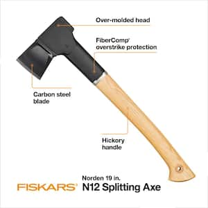 Norden Splitting Axe with 19 in. Hickory Wood Handle