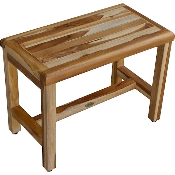 EcoDecors EarthyTeak Classic 24 in. Teak Shower Bench