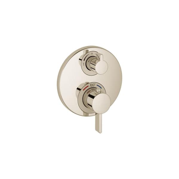 Ecostat S Wall Mount Shower Trim Kit in Polished Nickel Valve Not Included