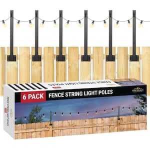 6-Pack of 1.3 ft.  Fence String Light Poles