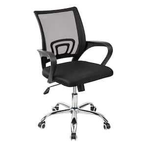 Mesh Ergonomic Height Adjustable Swivel Office Chair with Wheels 22.5 in. D x 22.5 in.W x 33-37 in.H, Black