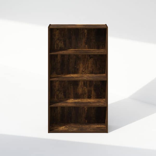 Furinno Simple 41.7 in. Tall Amber Pine Wood 4-Shelf Bookcase