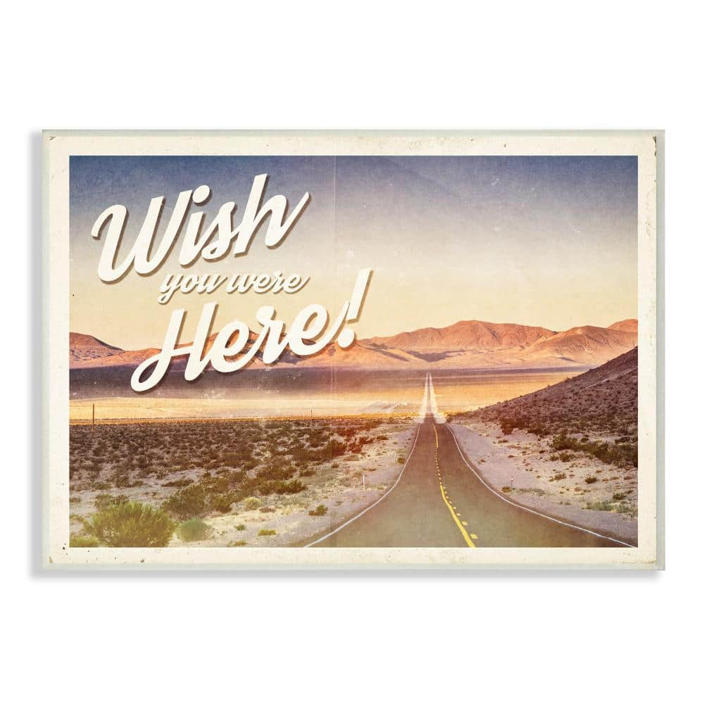 Stupell Industries 12.5 In. X 18.5 In. "Wish You Were Here Open Road ...