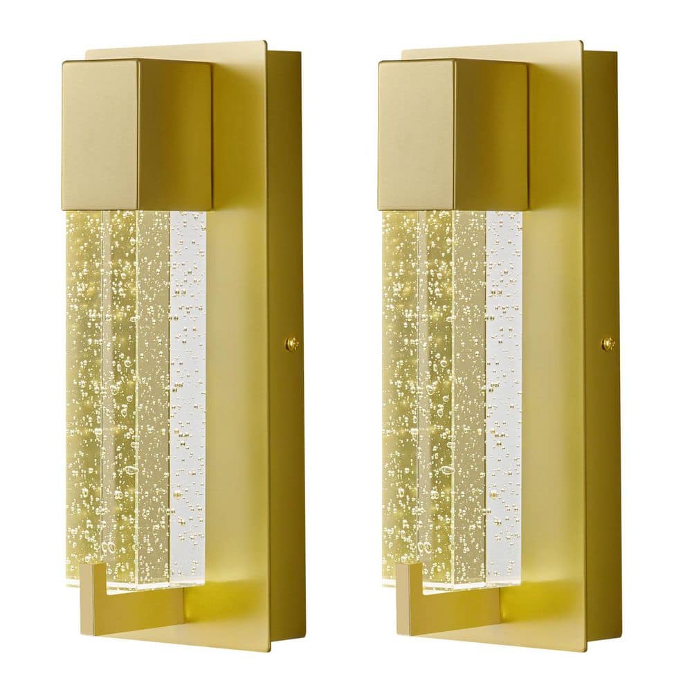 Home Lighting 4.72 in. 1-Light Gold 2-Pack Crystal Wall Sconces, Elegant Lighting for Living Room, Bedroom price history on PriceWatchPro