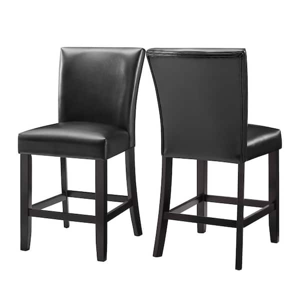 Steve Silver Carrara Ebony Polyurethane Counter Chair (Set of 2)