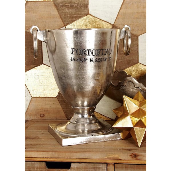 Silver Aluminum Champagne 2 Bottles Ice Bucket