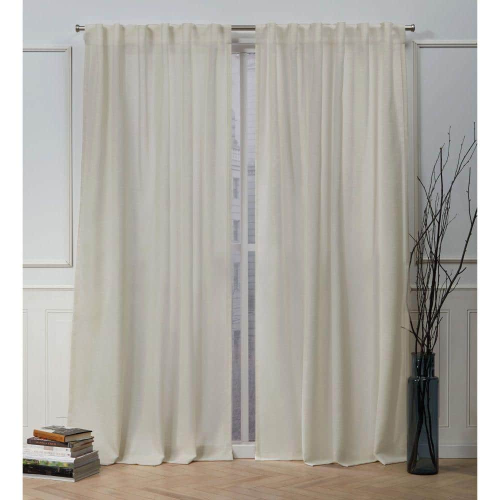 Linen Light-Filtering Faux Linen Curtain Panel Pair