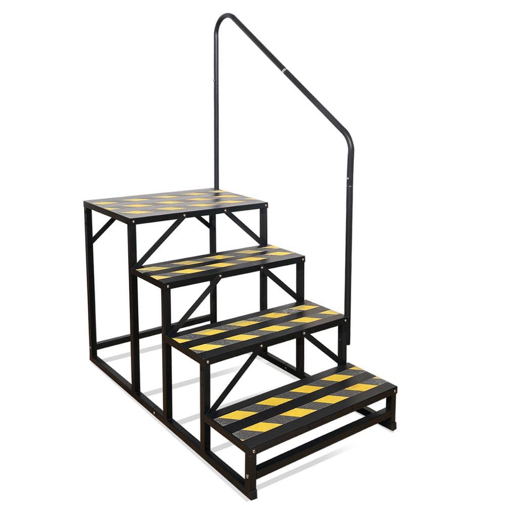 4 Step Outdoor Hot Tub Spa Steps with Handrail Non-Skid Tapes Portable RV Camper Ladder Sturdy Wide Safe Design price history on PriceWatchPro