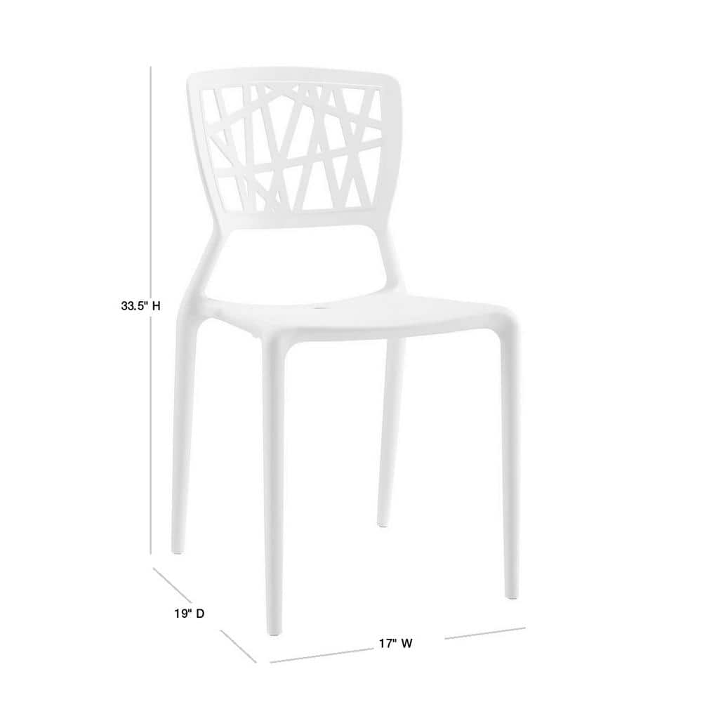 Astro Modern White Polypropylene Side Chair