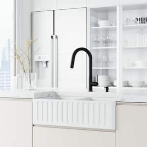 Hart Hexad Single Handle Pull-Down Spout Kitchen Faucet Set with Soap Dispenser in Matte Black