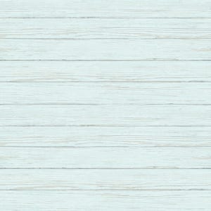 Chesapeake Ozma Light Blue Wood Plank Wallpaper 3122-11205 - The