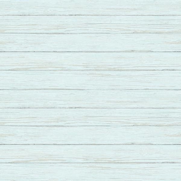 Chesapeake Ozma Aqua Wood Plank Wallpaper Sample