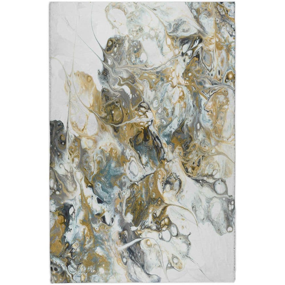 Dream Shag Premium Machine Washable Abstract ADS56 Smoke 9 ft. x 12 ft. Area Rug price history on PriceWatchPro