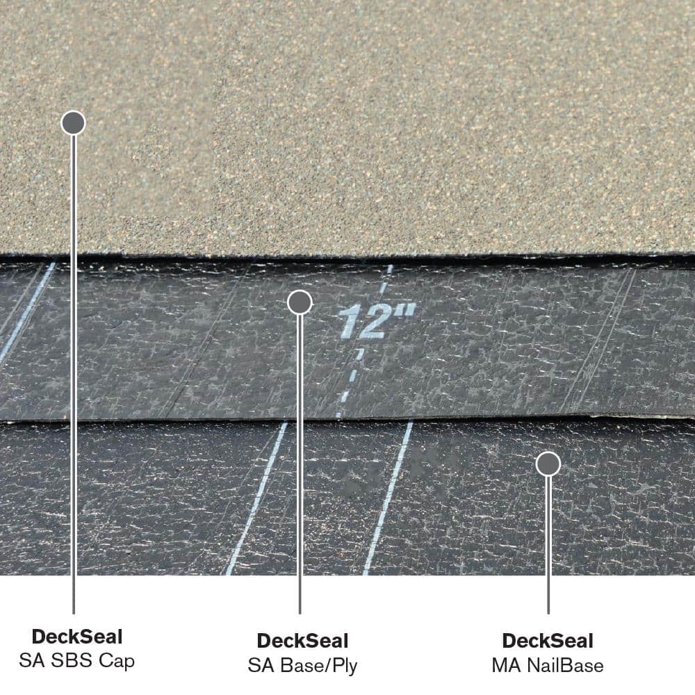Owens Corning DeckSeal 66 ft. x 39 in. (200 sq. ft.) SelfAdhered Based Ply for Low Slope