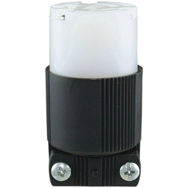 Eaton 15 Amp 250-Volt L6-15 Safety Grip Connector, Black and White