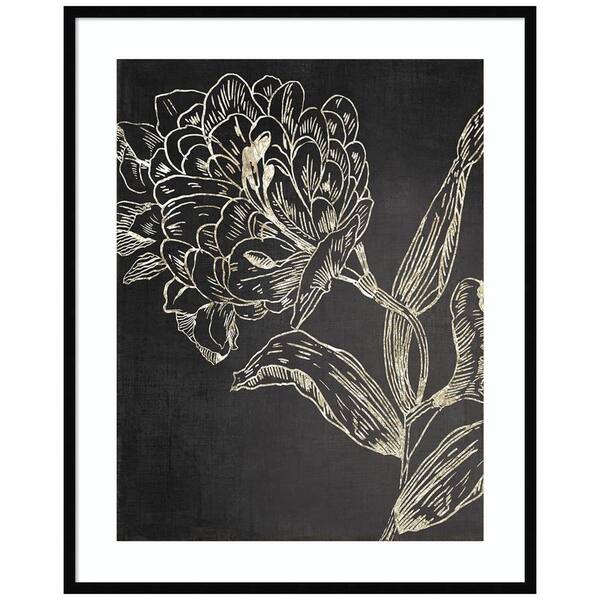 Amanti Art Golden Flower Folklore II by Asia Jensen 1-Piece Framed Giclee Animal Art Print 41 in. x 33 in.