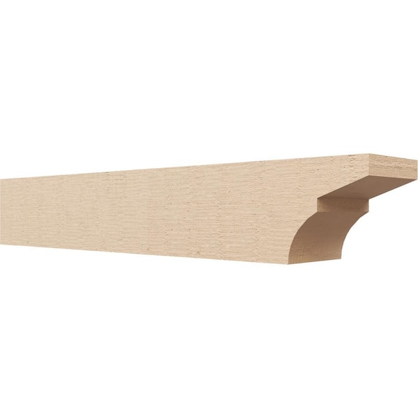 Ekena Millwork 6-in. x 6-in. x 36-in. Monterey Woodgrain, Primed Tan Timberthane Polyurethane Rafter Tail Brace