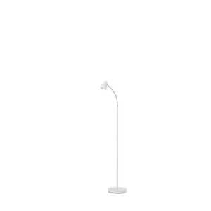 48 in. White 1 Light 1-Way (On/Off) Standard Floor Lamp for Bedroom with Metal Lighthouse Shade
