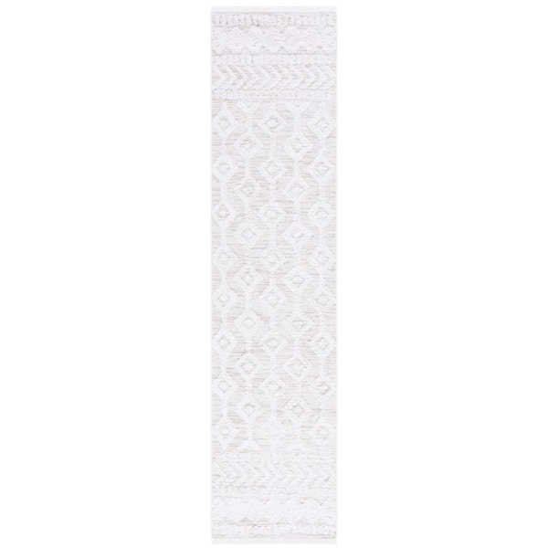 Augustine 2 ft. x 11 Ivory/Beige Geometric Runner Rug
