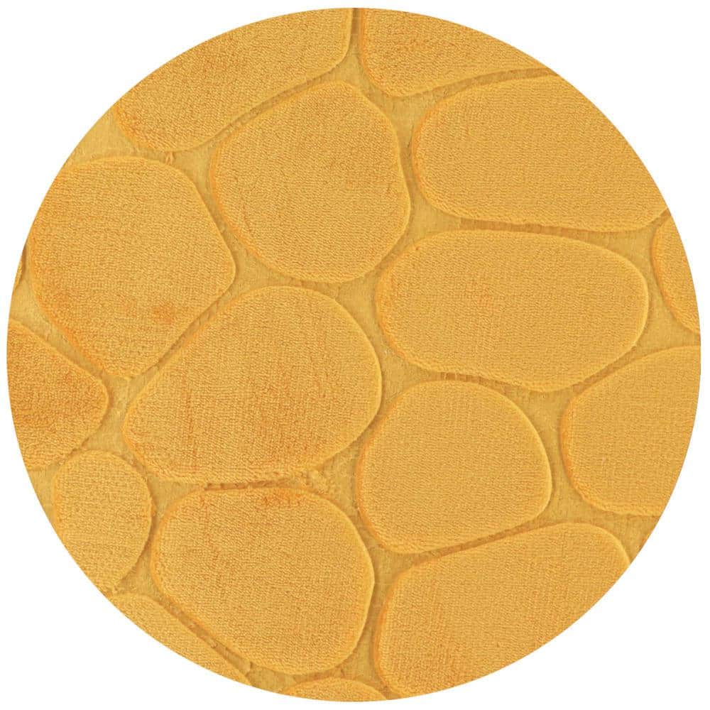 Yellow Mustard Memory Foam U-Shaped Contour Bath Rug