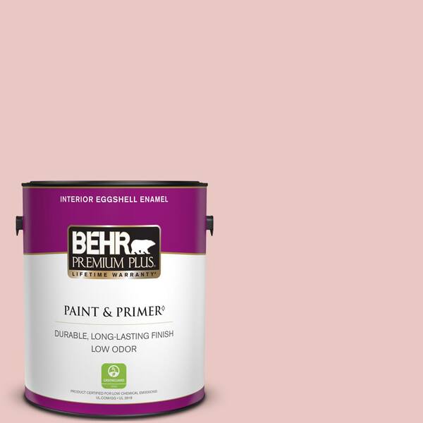 BEHR PREMIUM PLUS 1 gal. #150E-2 Kashmir Pink Eggshell Enamel Low Odor Interior Paint & Primer