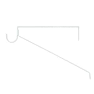 12.65 in. L Suitable for 9.8 in. Deep Shelf White Steel Shelf and Rod Bracket