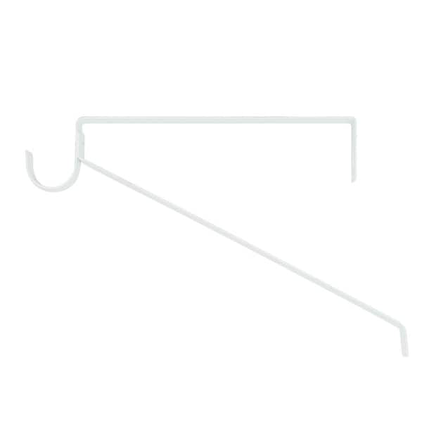Everbilt 12.65 in. L Suitable for 9.8 in. Deep Shelf White Steel Shelf and Rod Bracket