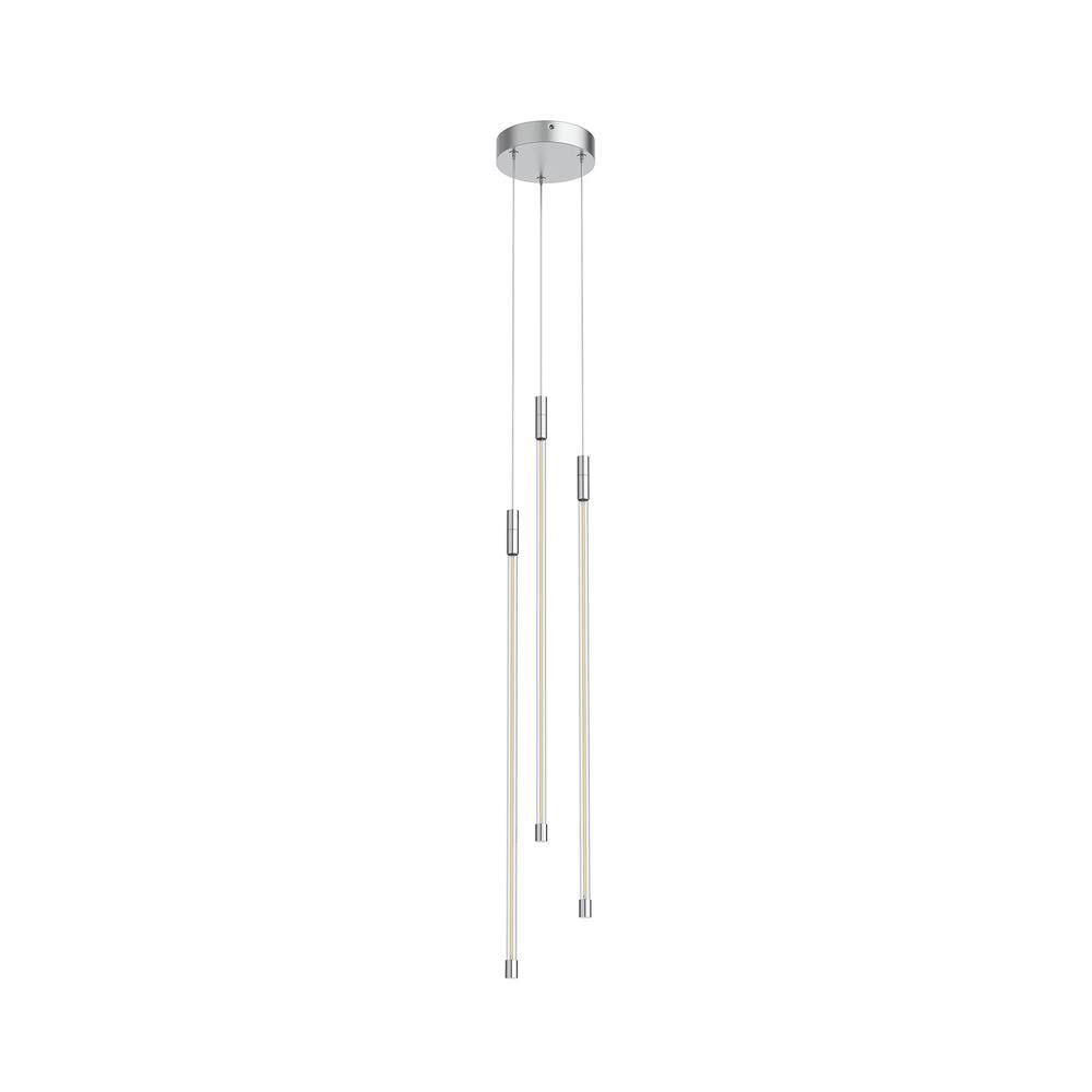 Chrome Glass LED 26.75" Modern Pendant Light