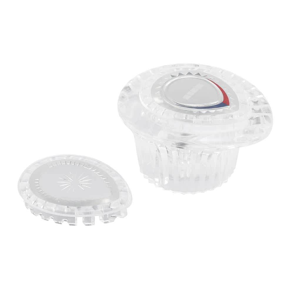 Clear Acrylic Hot/Cold Faucet and Shower Diverter Handle Set