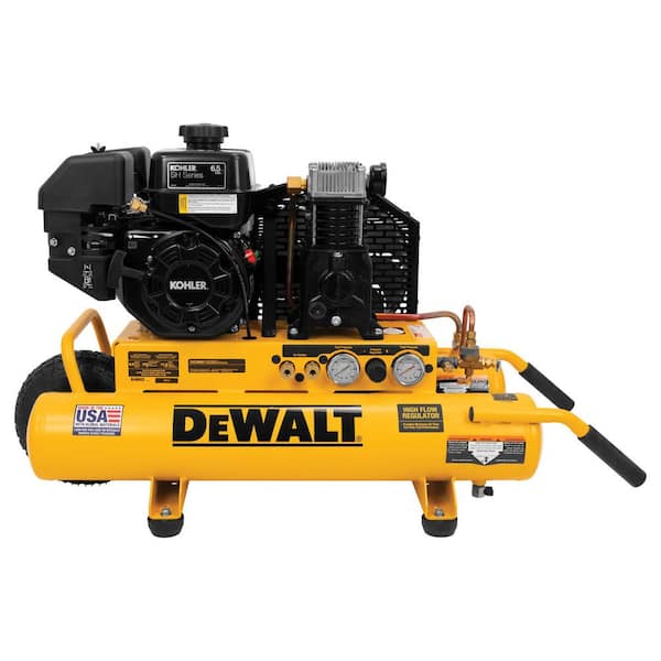 DEWALT 8 Gal. 175 PSI Kohler Gas Powered Wheelbarrow Air Compressor
