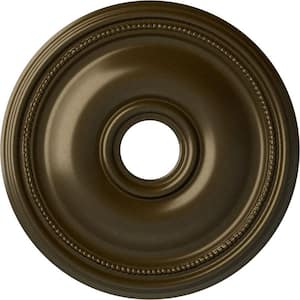 Ekena Millwork 1-1/2" x 26" x 26" Polyurethane Traditional  with Acanthus Leaves Ceiling Medallion, Brass CM26TABRS - The Home Depot