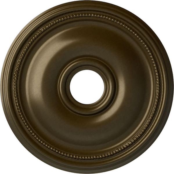 Ekena Millwork 1-1/8" x 18-1/8" x 18-1/8" Polyurethane Bradford Ceiling Medallion, Brass