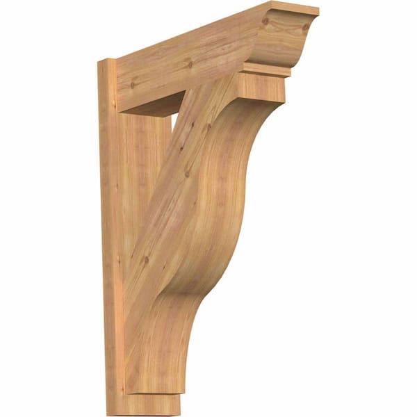 Ekena Millwork 8 in. x 36 in. x 28 in. Fuston Traditional Smooth Western Red Cedar Outlooker