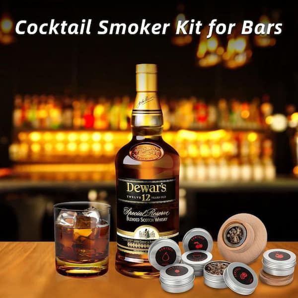 Aberlour 10年 King e IV ミニボトルセット Lynzavix Cocktail Smoker Kit Natural Beech Wood 6-Flavors Wood