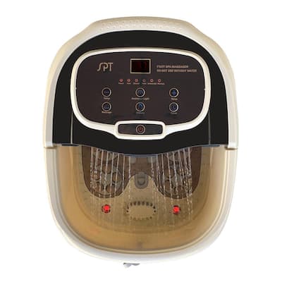 Foot Spa with Motorized Rollers in Beige