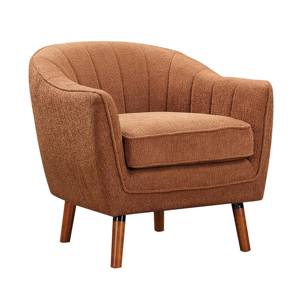 Anaya Rust Textured Fabric Armchair