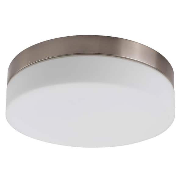 Unbranded 1-Light Brushed Nickel Flush Mount Ceiling Light