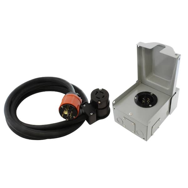 AC WORKS Generator Emergency Power Kit with 100 ft. Cord and L14-20 Inlet Box