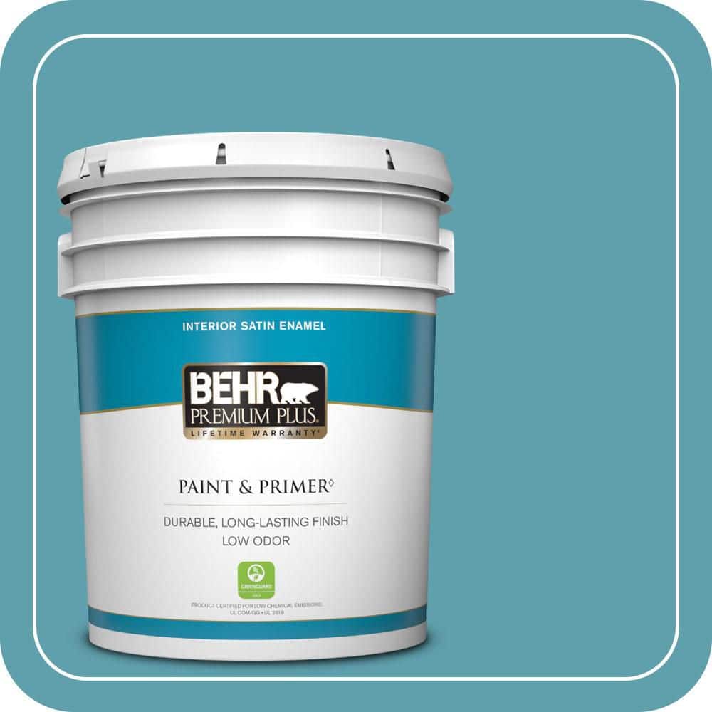 5 gal. #BIC-53 Turquoise Satin Enamel Low Odor Interior Paint & Primer price history on PriceWatchPro