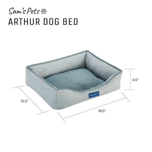 Sam s Pets Arthur Extra Small Gray Dog Bed SP DB1217GY The Home Depot