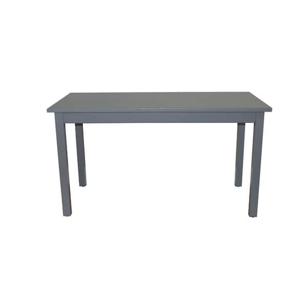 Gray Wood 48.00 in. 4 Leg Base Dining Table Seats 4