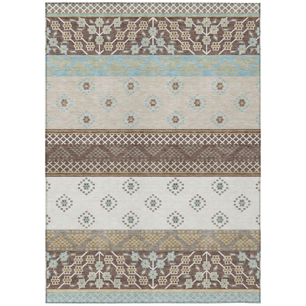 Chantille Machine Washable Indoor/Outdoor Abstract ACN2662 Chocolate 8 ft. x 10 ft. Area Rug price history on PriceWatchPro