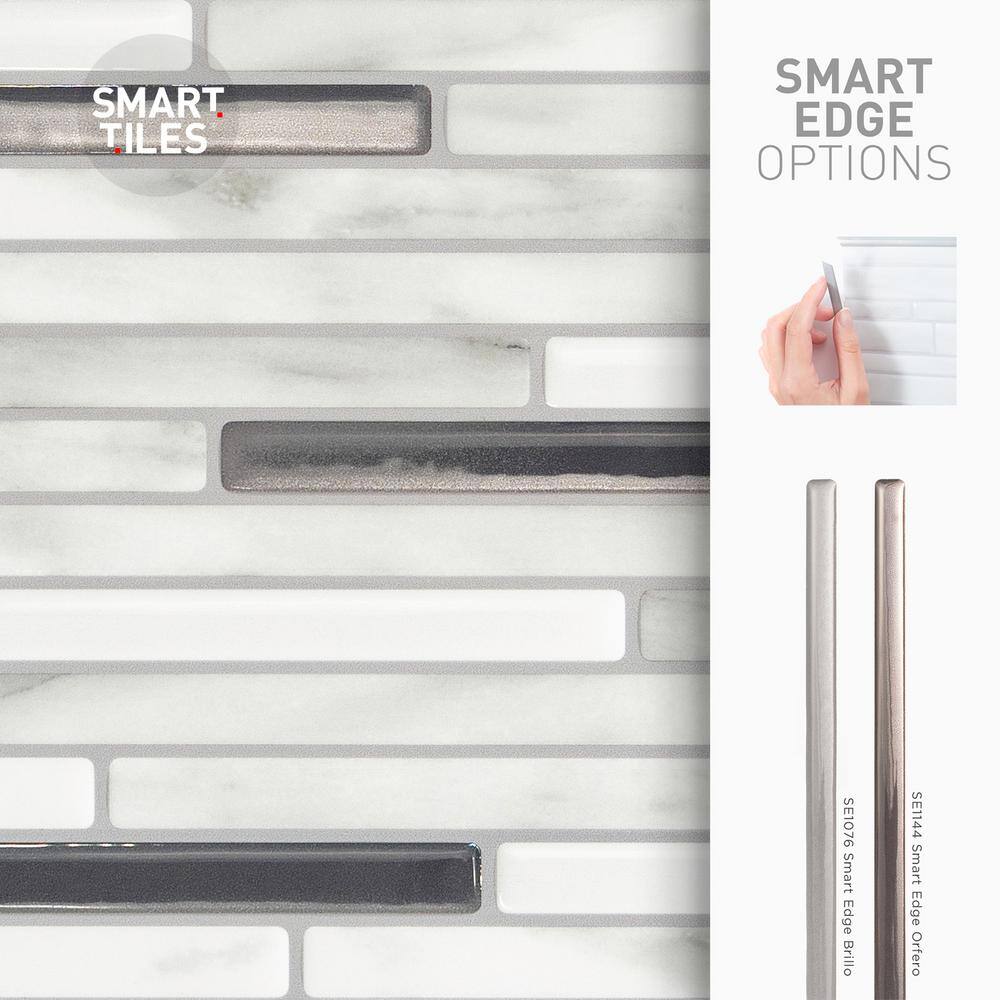 Capri Carrera Marble Peel and Stick Backsplash Tile Set