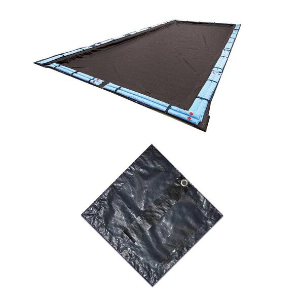 Blue Wave 8-Year 12 ft. x 24 ft. Rectangular Navy Blue In Ground Winter Pool Cover